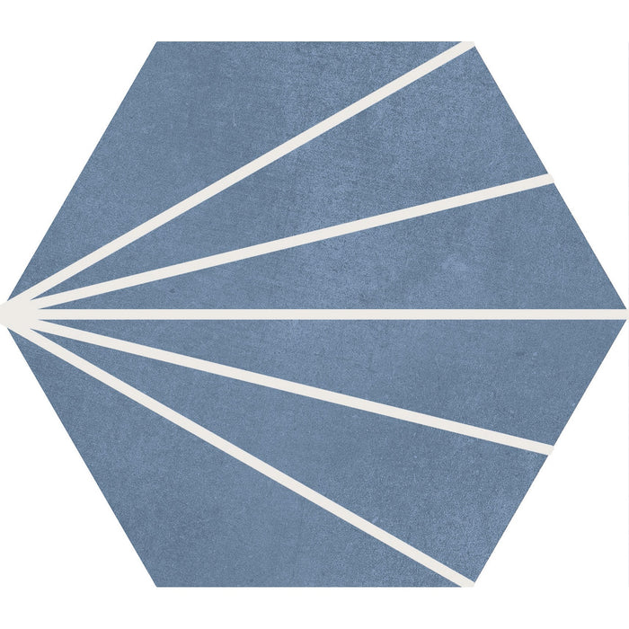 Soci Tile - Aura Decor Hexagon 9" x 10" Porcelain Tile - Sapphire