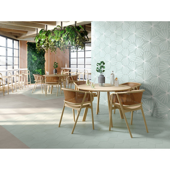 Soci Tile - Aura Decor Hexagon 9" x 10" Porcelain Tile - Peridot