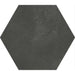 Soci Tile - Aura Hexagon 9" x 10" Porcelain Tile - Black