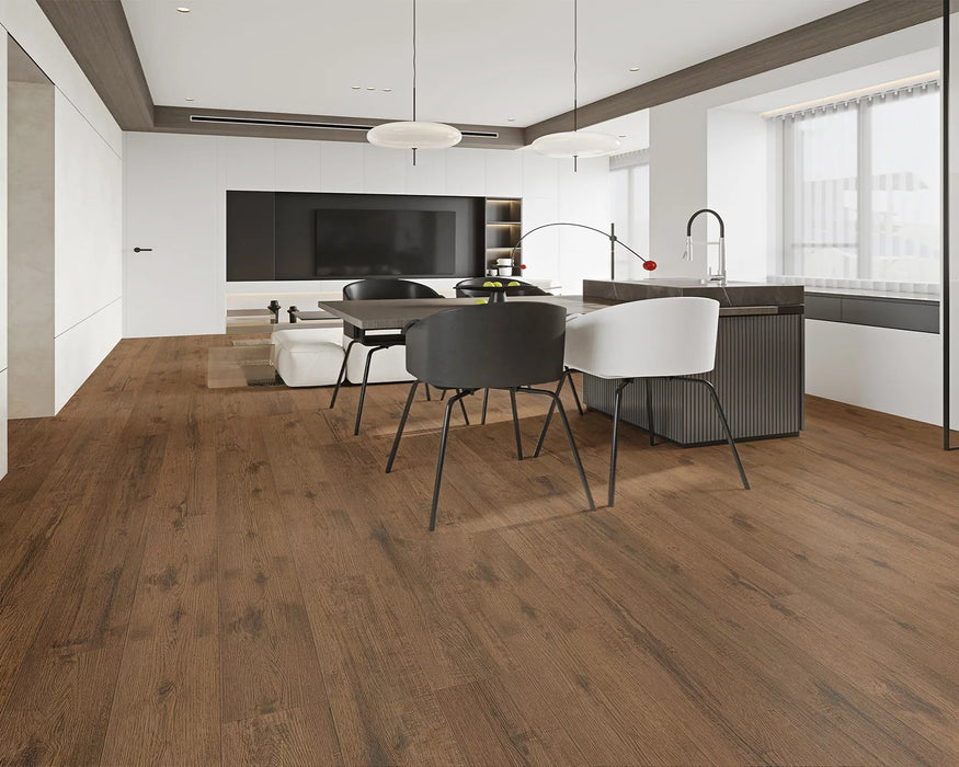 LW Flooring - Township 7.25" x 48" Vinyl Glue Down Plank - Springdale Room Scene