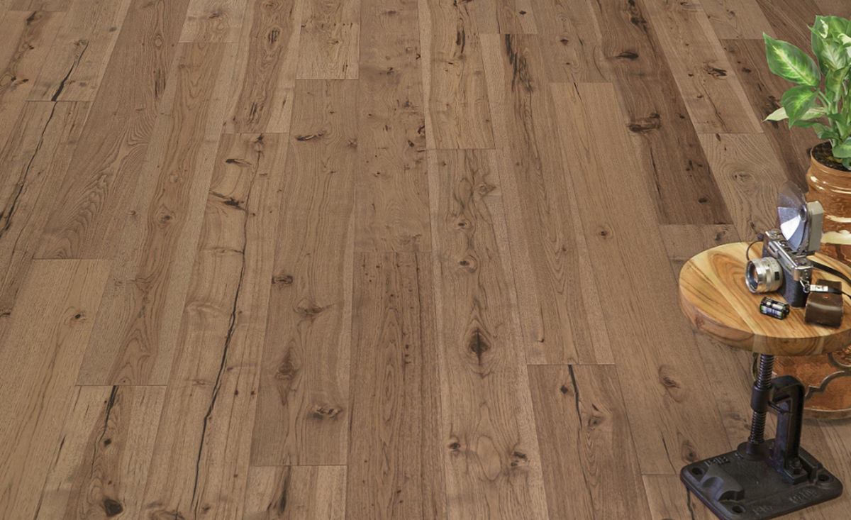 Naturally Aged Flooring - Medallion Collection, Wire Brushed Oak Engineered Hardwood - Stony Brook
