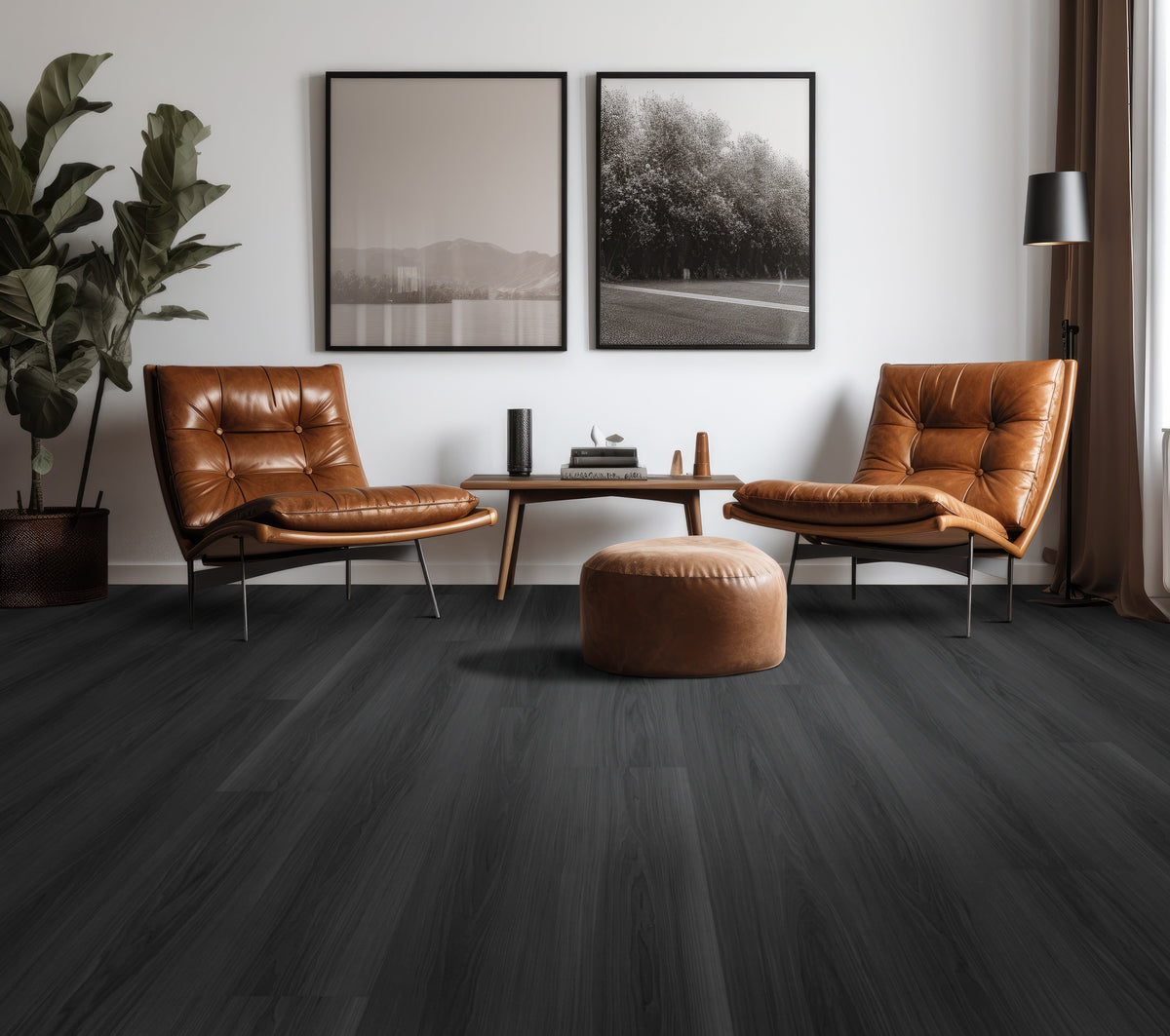 Floors 2000 - Studio Grove Collection 8 in. x 60 in. Laminate Plank - Ebony floor installation