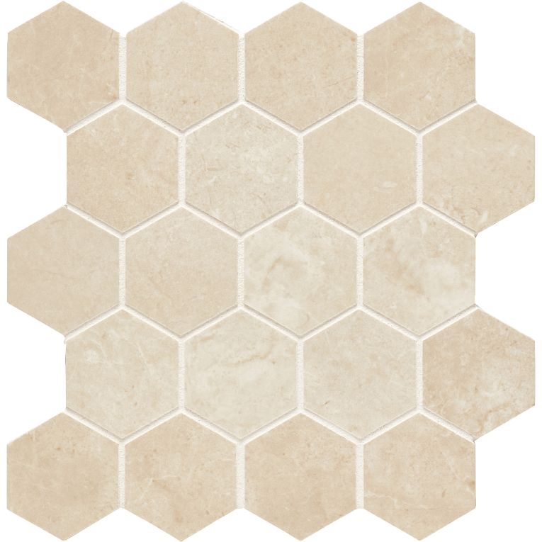 Arizona Tile - Themar Series - 2 3/8&quot; x 2 3/8&quot; Rectified Matte Porcelain Mosaic - Crema Marfil