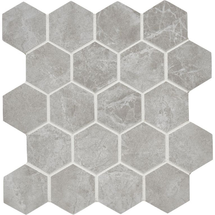 Arizona Tile - Themar Series - 2 3/8" x 2 3/8" Rectified Polished Porcelain Mosaic - Grigio Savoia