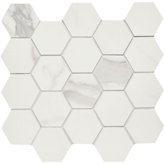 Arizona Tile - Themar Series - 2 3/8" x 2 3/8" Rectified Matte Porcelain Mosaic - Statuario V