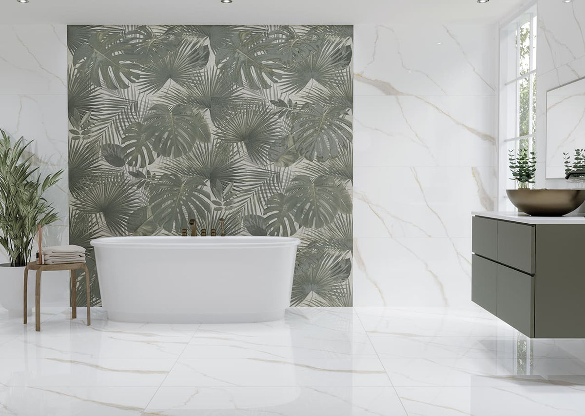 Tamiami - Fantasy 24&quot; x 47&quot; Rectified Porcelain Tile - Jungle Installed