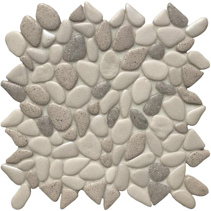 Tesoro - Liquid Rocks Series - Glass Pebble Mosaic - Fresh Water Pearl
