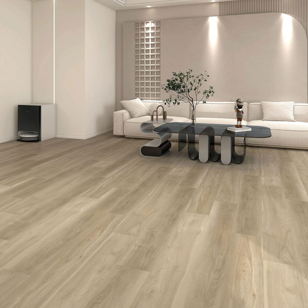 Tesoro - Luxwood - 7.25 in. x 48 in. Luxury Engineered Planks - Malibu Room Scene