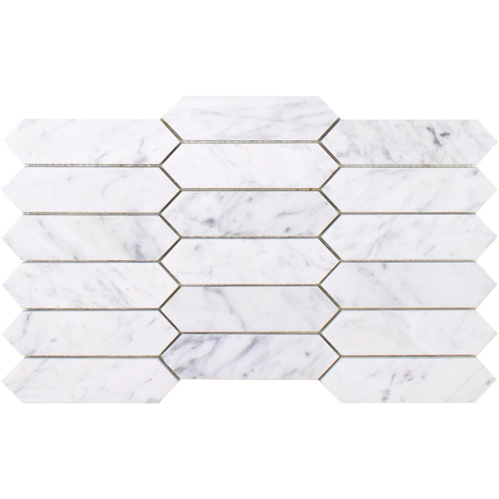 Tesoro - Venatino Goia Series - 12.5 in. x 7.5 in. Stone Mosaic - Satin Picket