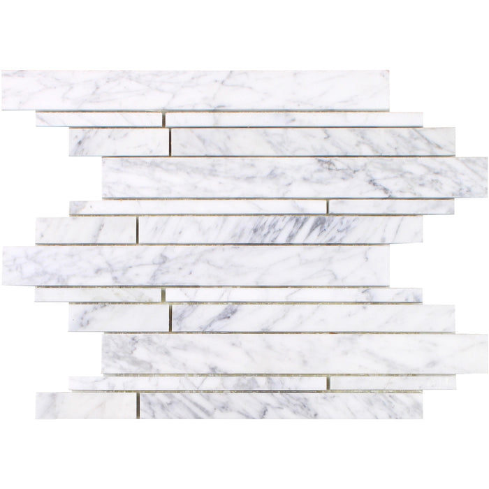 Tesoro - Venatino Goia Series - 12 in. x 10.5 in. Stone Mosaic - Satin Random Linear