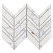Tesoro - Venice Series - 12 in. x 8.5 in. Stone Mosaic - Chevron Blue Terrazzo