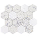 Tesoro - Venice Series - 3 in. Stone Mosaic - Hexagon Blue Terrazzo and Dolomite