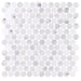 Tesoro - Venice Series - 11 in. x 11 in. Stone Mosaic - Penny Blue Terrazzo, Thassos and Carrara