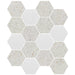 Tesoro - Venice Series - 3 in. Stone Mosaic - Hexagon Sand Terrazzo and Dolomite
