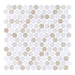 Tesoro - Venice Series - 11 in. x 11 in. Stone Mosaic - Penny Sand Terrazzo, Thassos and Botticino