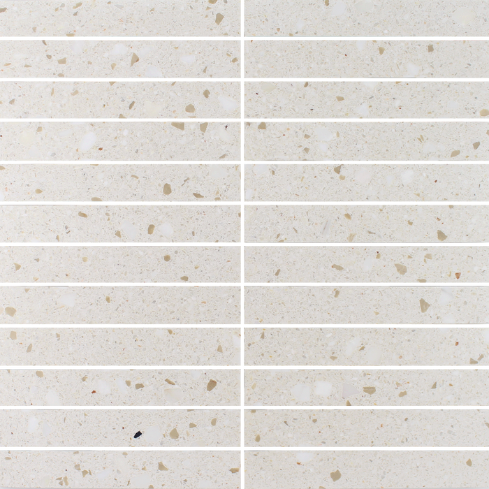 Tesoro - Venice Series - 12 in. x 12 in. Stone Mosaic - Stacked Sand Terrazzo
