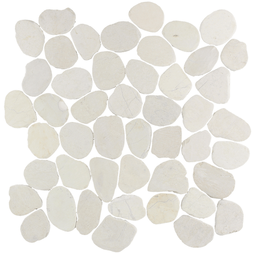 Tesoro - Beach Stones Collection - Sliced Pebble Mosaic - Ivory
