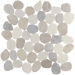 Tesoro - Beach Stones Collection - Sliced Pebble Mosaic - White, Grey, Tan