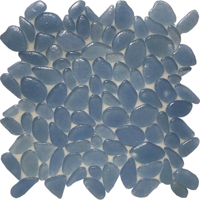 
Tesoro - Liquid Rocks Series - Glass Pebble Mosaic - Miami Shores
