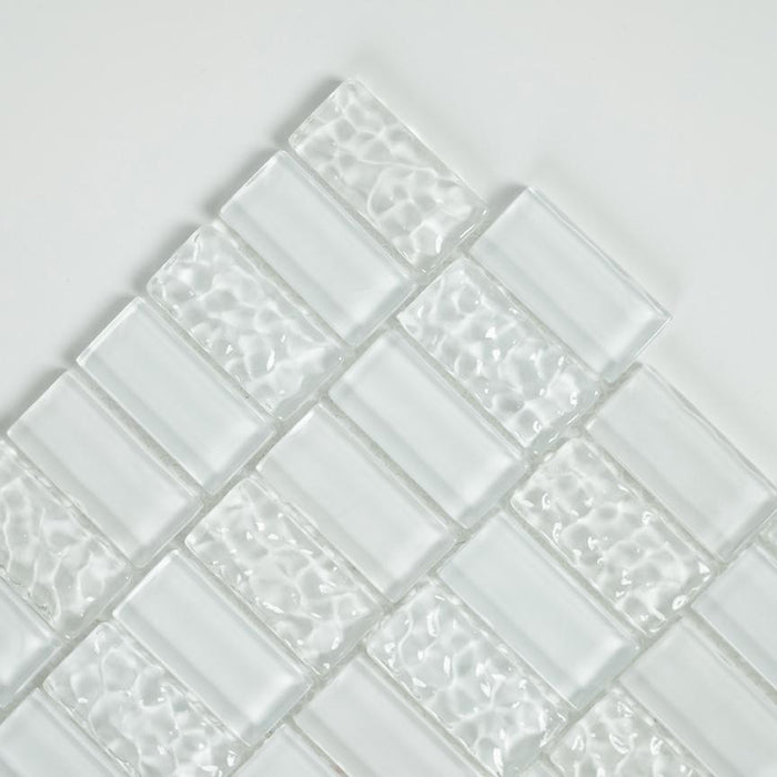 Tesoro - Watercraft Series - 11.75 in. x 11.75 in. Glass Mosaic - White Sand Installed