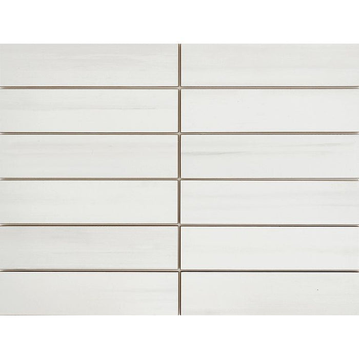 Arizona Tile - Themar Series - 3" x 12" Rectified Polished Porcelain Tile - Bianco Lasa