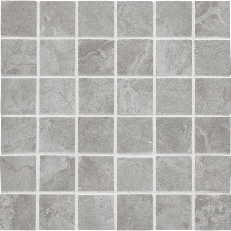 Arizona Tile - Themar Series - 2&quot; x 2&quot; Rectified Polished Porcelain Mosaic - Grigio Savoia