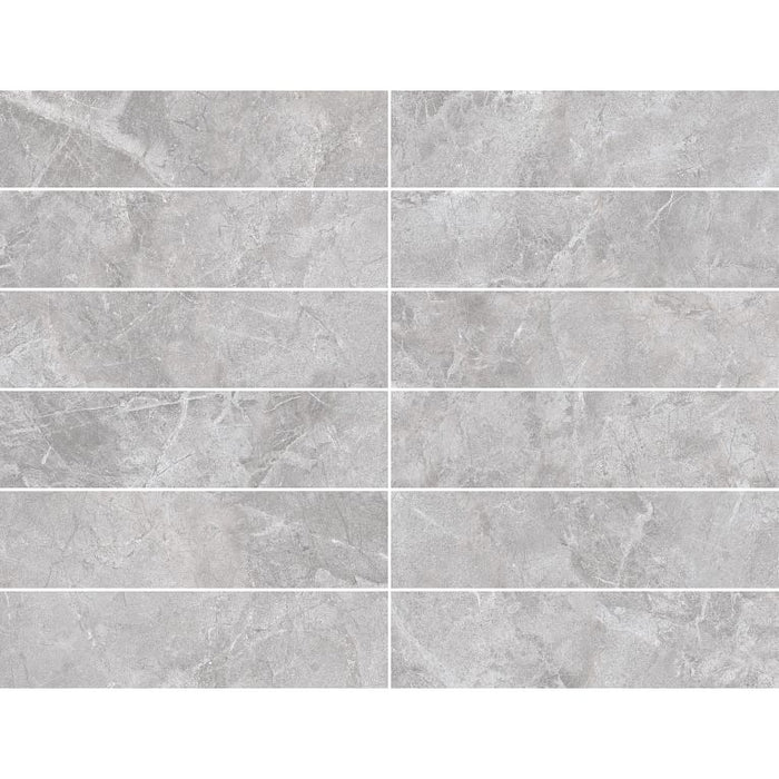 Arizona Tile - Themar Series - 3" x 12" Rectified Matte Porcelain Tile - Grigio Savoia