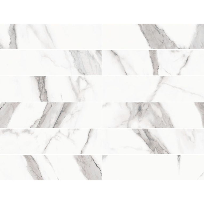 Arizona Tile - Themar Series - 3" x 12" Rectified Polished Porcelain Tile - Statuario V