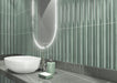 Emser Tile - Tubage - 7" x 16" Glazed Porcelain Tile - Aloe Installed