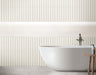 Emser Tile - Tubage - 7" x 16" Glazed Porcelain Tile - White Installed