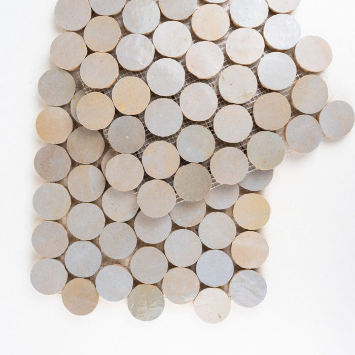Lungarno - Zellige Bespoke - Circles Terracotta Mosaic - Twilight Bloom v2
