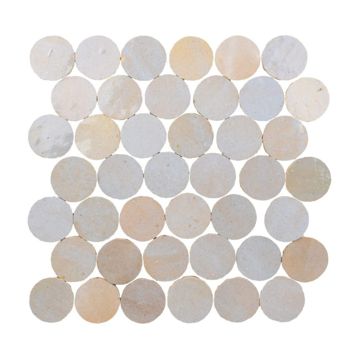 Lungarno - Zellige Bespoke - Circles Terracotta Mosaic - Twilight Bloom