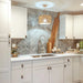 Arizona Tile - Aequa Series - 3" x 3" Porcelain Hex Mosaic - Cirrus wall installation