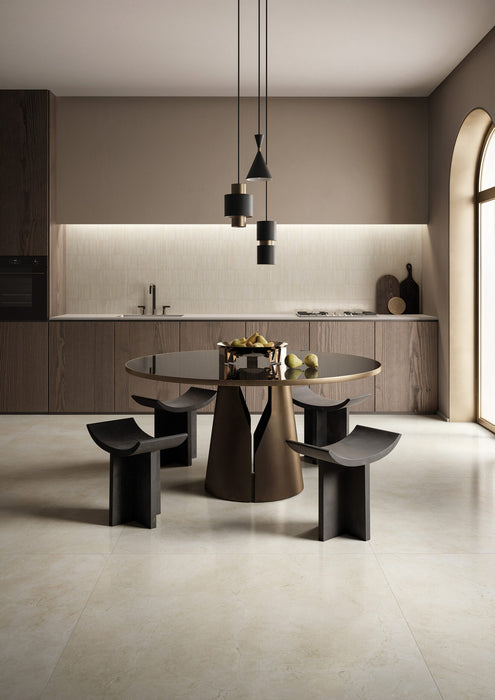 Vallelunga & Co - Intarsi Warm Collection - 24 in. x 48 in. Porcelain Tile - Malfi Satin 3D Room 2