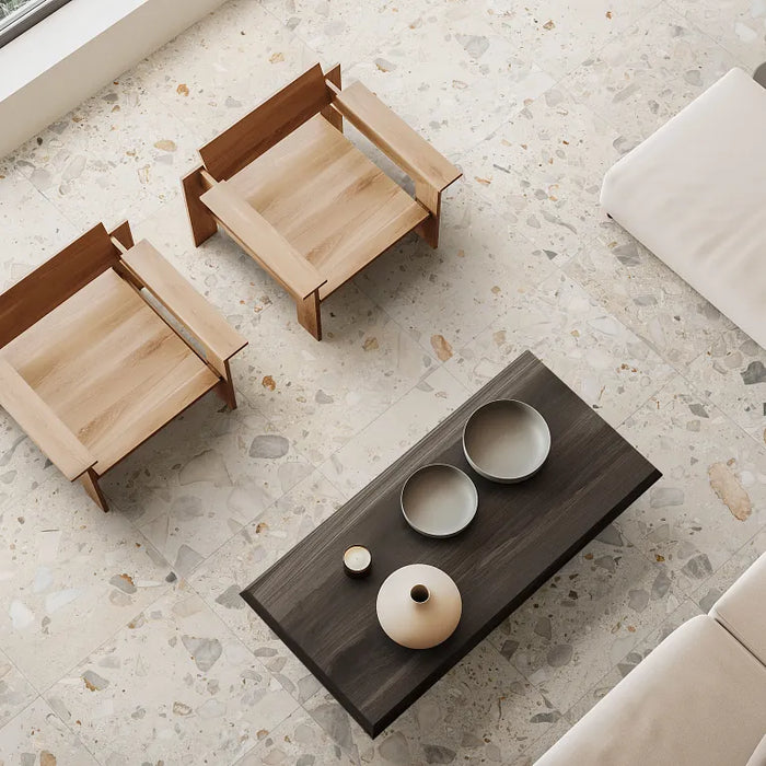 Arizona Tile - Verrazzo Series - 24" x 24" Matte Porcelain Tile - Avorio floor installation
