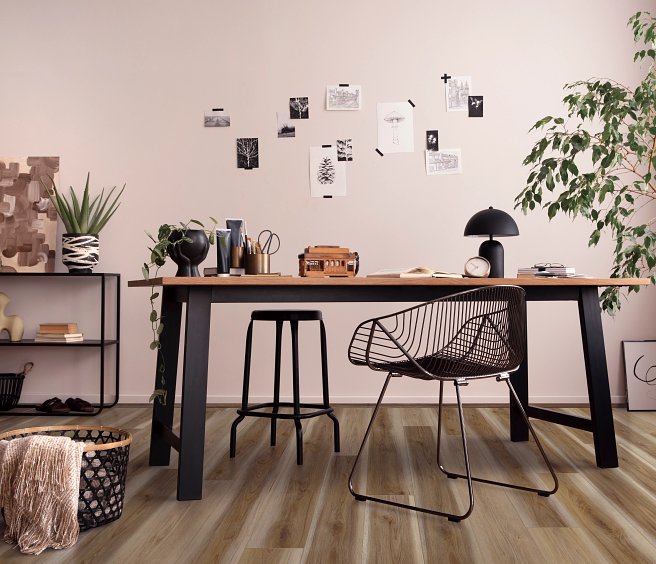 COREtec Plus Enhanced Planks - 7" x 60" - Wilson Pecan floor installation