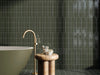 Ape Grupo - Arka Collection - 2 in. x 5 in. Porcelain Tile - Forma Green Installed