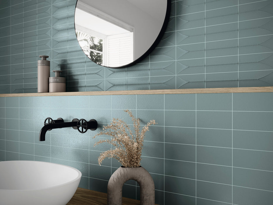 Ape Grupo - Arka Collection - 2 in. x 5 in. Porcelain Tile - Flat Steel