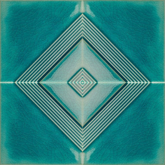 Soci Tile - D' Autore 5" x 5" Tile - Valentino Aqua Glossy