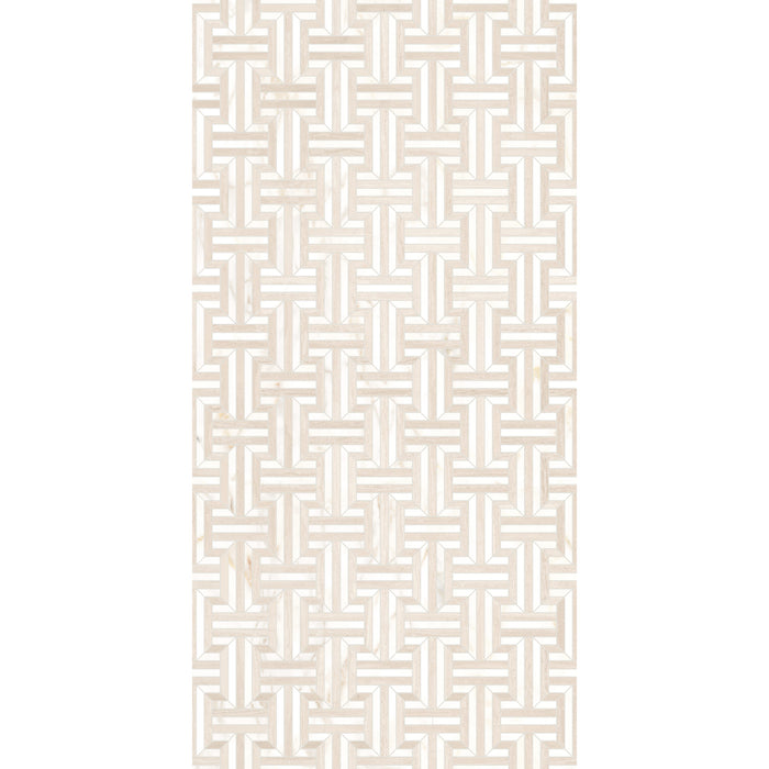 Vallelunga & Co - Intarsi Warm Collection - 24 in. x 48 in. Porcelain Tile - Asty Satin 3D