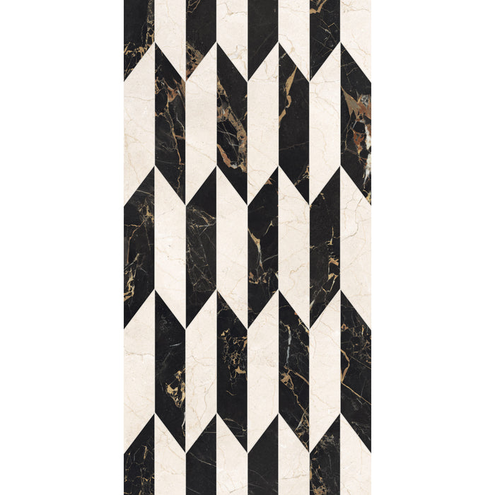 Vallelunga & Co - Intarsi Warm Collection - 24 in. x 48 in. Porcelain Tile - Gala Satin 3D