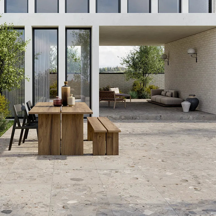 Arizona Tile - Verrazzo Series - 24" x 24" R11 Porcelain Tile - Grigio floor installation