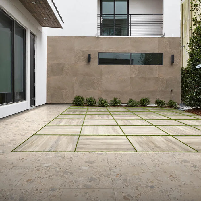 Arizona Tile - Verrazzo Series - 24" x 24" R11 Porcelain Tile - Beige floor installation