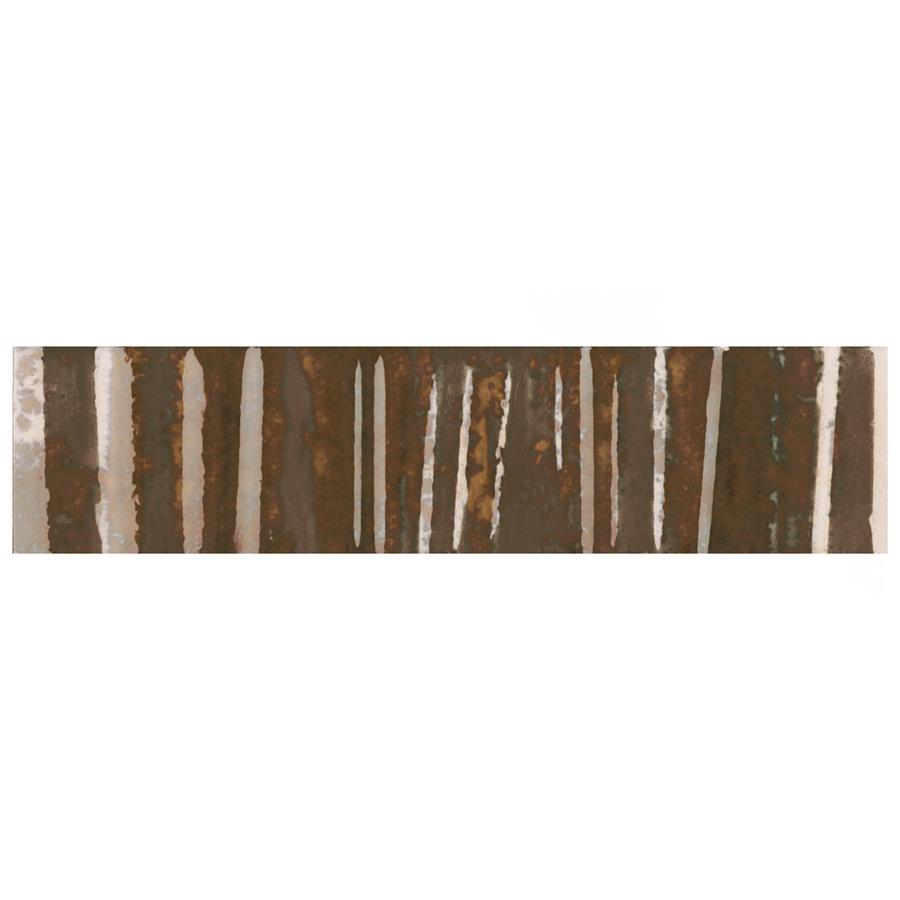 SomerTile - Joliet 3 in. x 12 in. Ceramic Wall Tile - Prisma Dark Amber