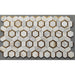Calacatta Hexagon w/Brass Marble Polished 3" x 3" 3/8" Waterjet Mosaic