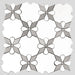 MM Tile and Stone - Thassos Grey Rosettes Marble Polished Waterjet Mosaic
