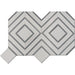 MM Tile and Stone - Thassos & Blue City Blocks Marble Polished Waterjet Mosaic