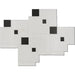 MM Tile and Stone - Thassos & Black Drops Marble Polished Waterjet Mosaic