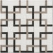 MM Tile and Stone - Thassos, Black & Grey Labyrinth Marble Polished Waterjet Mosaic