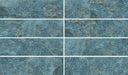 Tesoro - Waves II Series - 6 in. x 20 in. Porcelain Tile - Cobalt 2